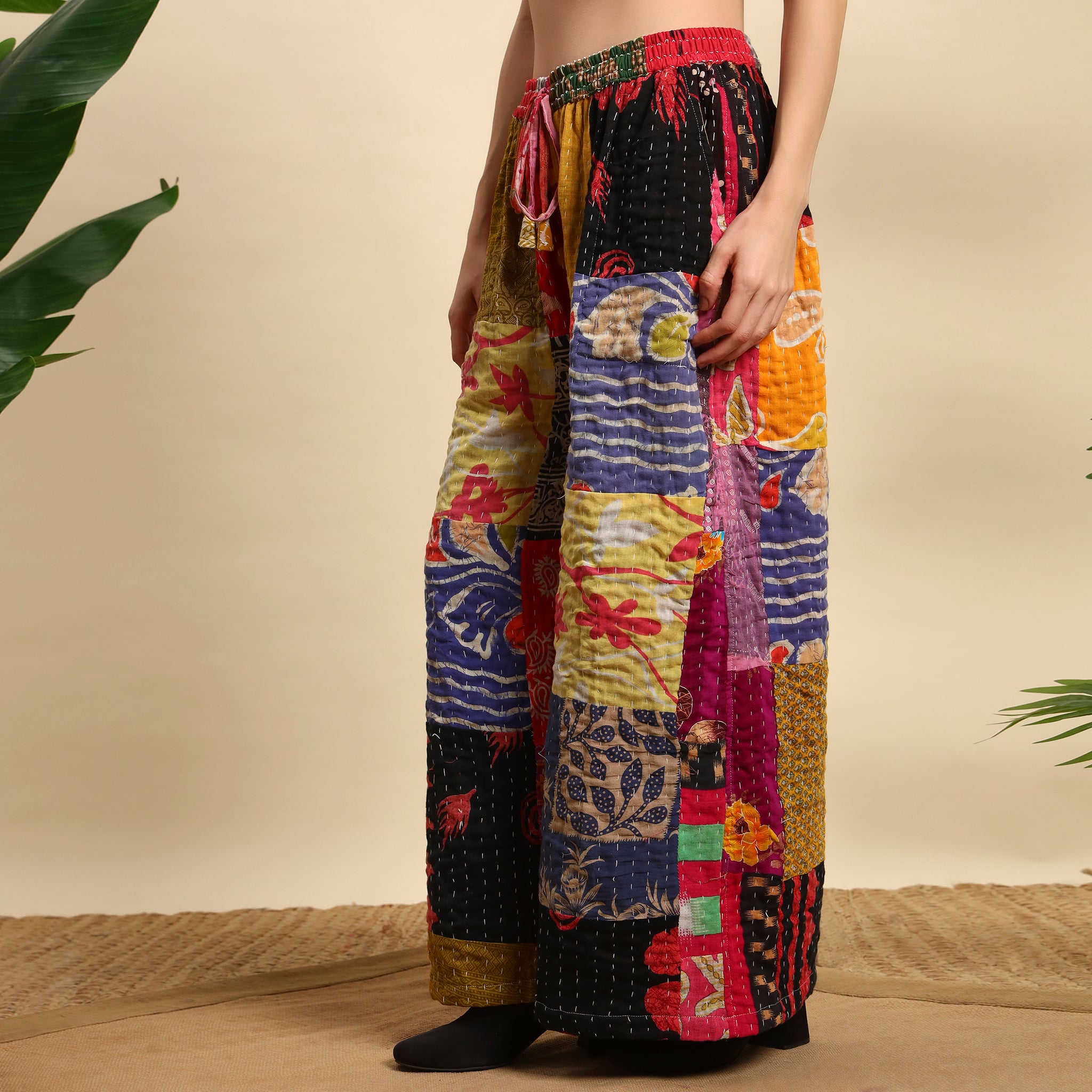 Handmade Cotton Vintage Patchwork Kantha Pants