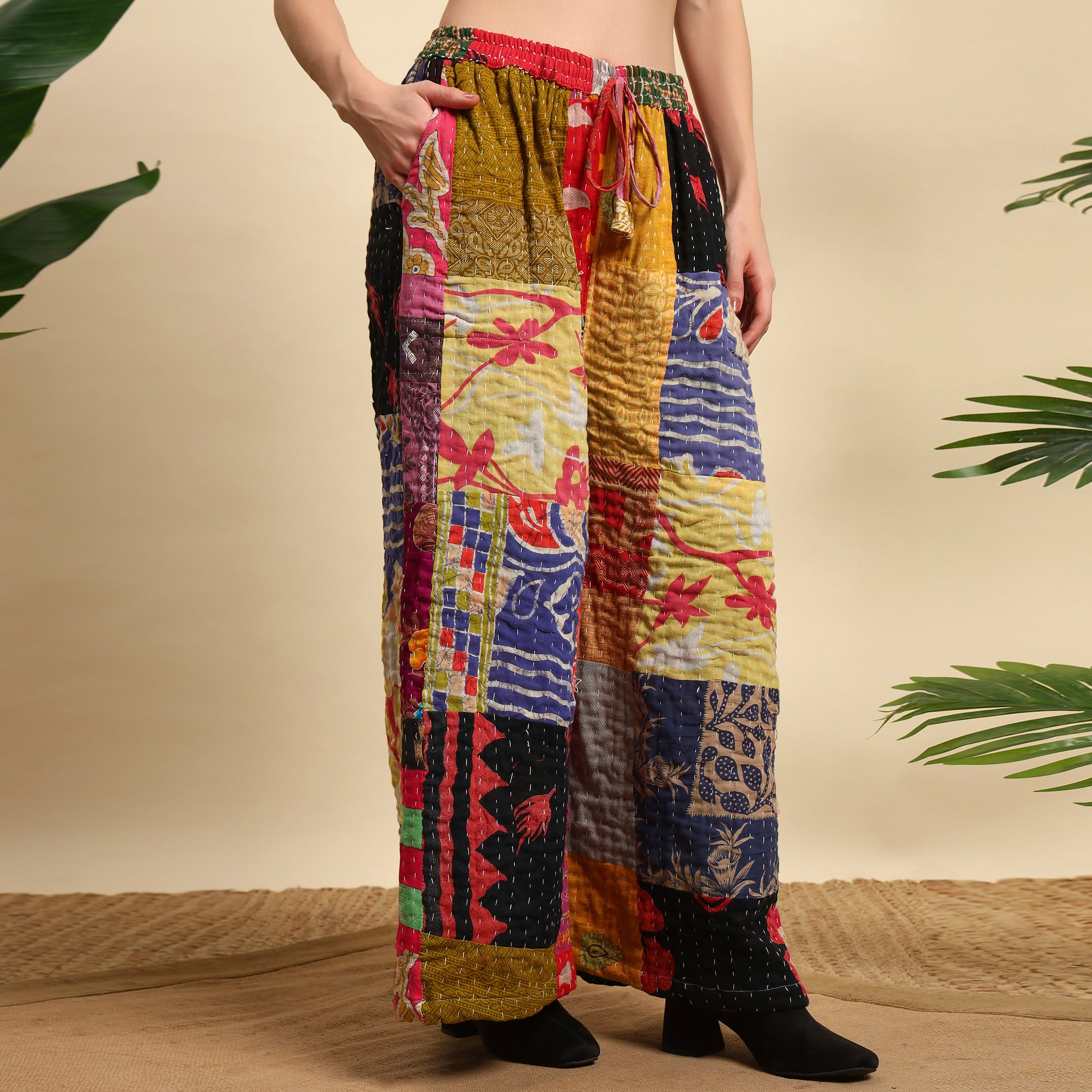 Handmade Cotton Vintage Patchwork Kantha Pants