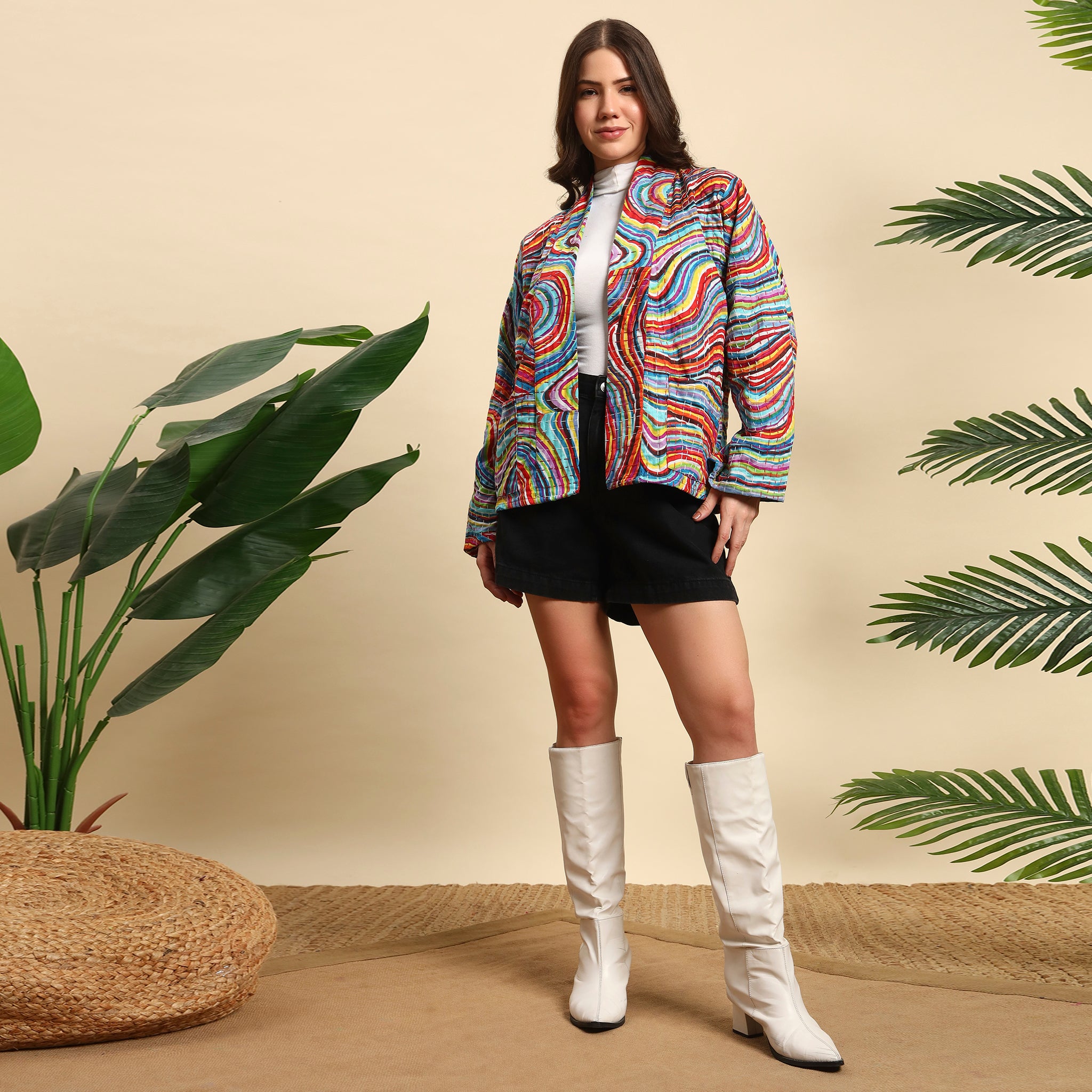 Rainbow Kantha Jacket