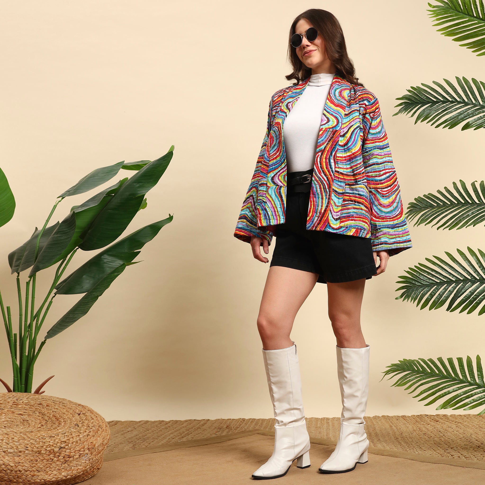 Rainbow Kantha Jacket