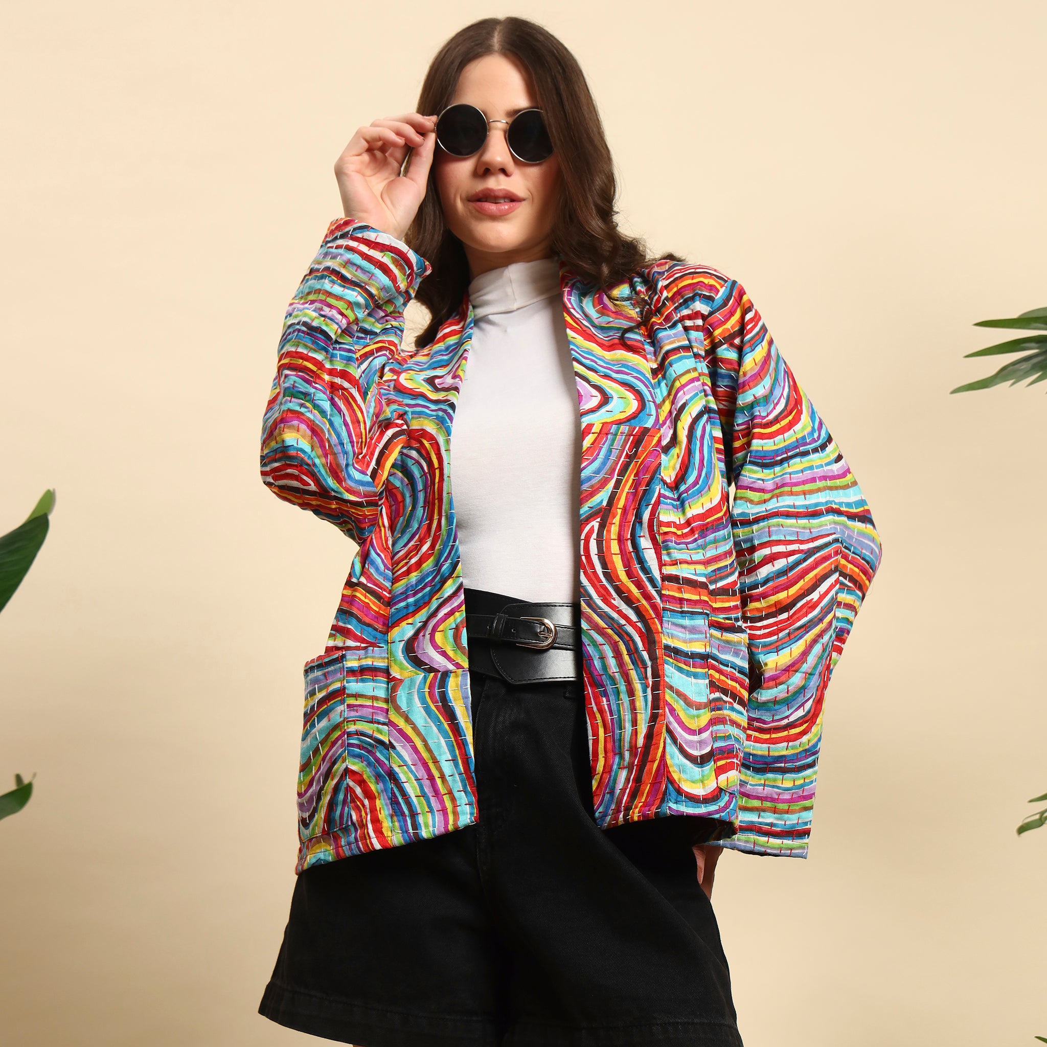 Rainbow Kantha Jacket
