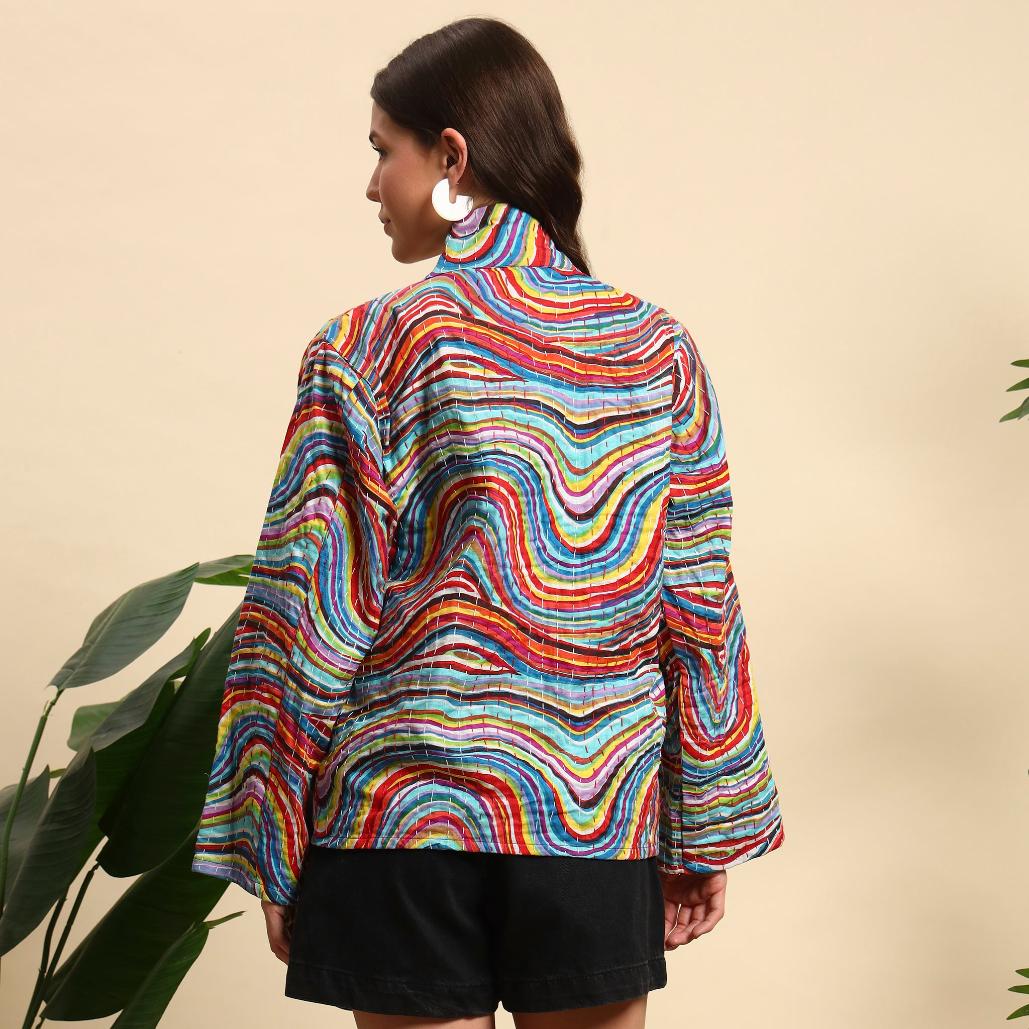 Rainbow Kantha Jacket