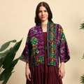 TIKKI Hand Block Printed Vintage Indigo Kantha Jacket