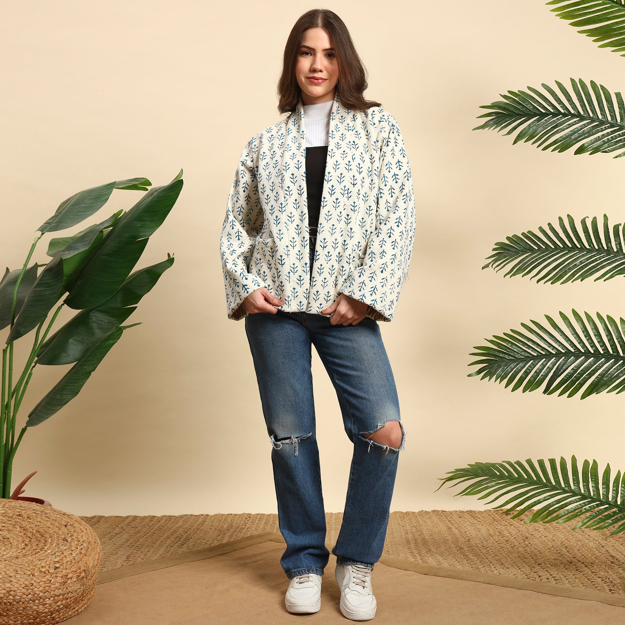 Hand Block Printed Cotton Jacket