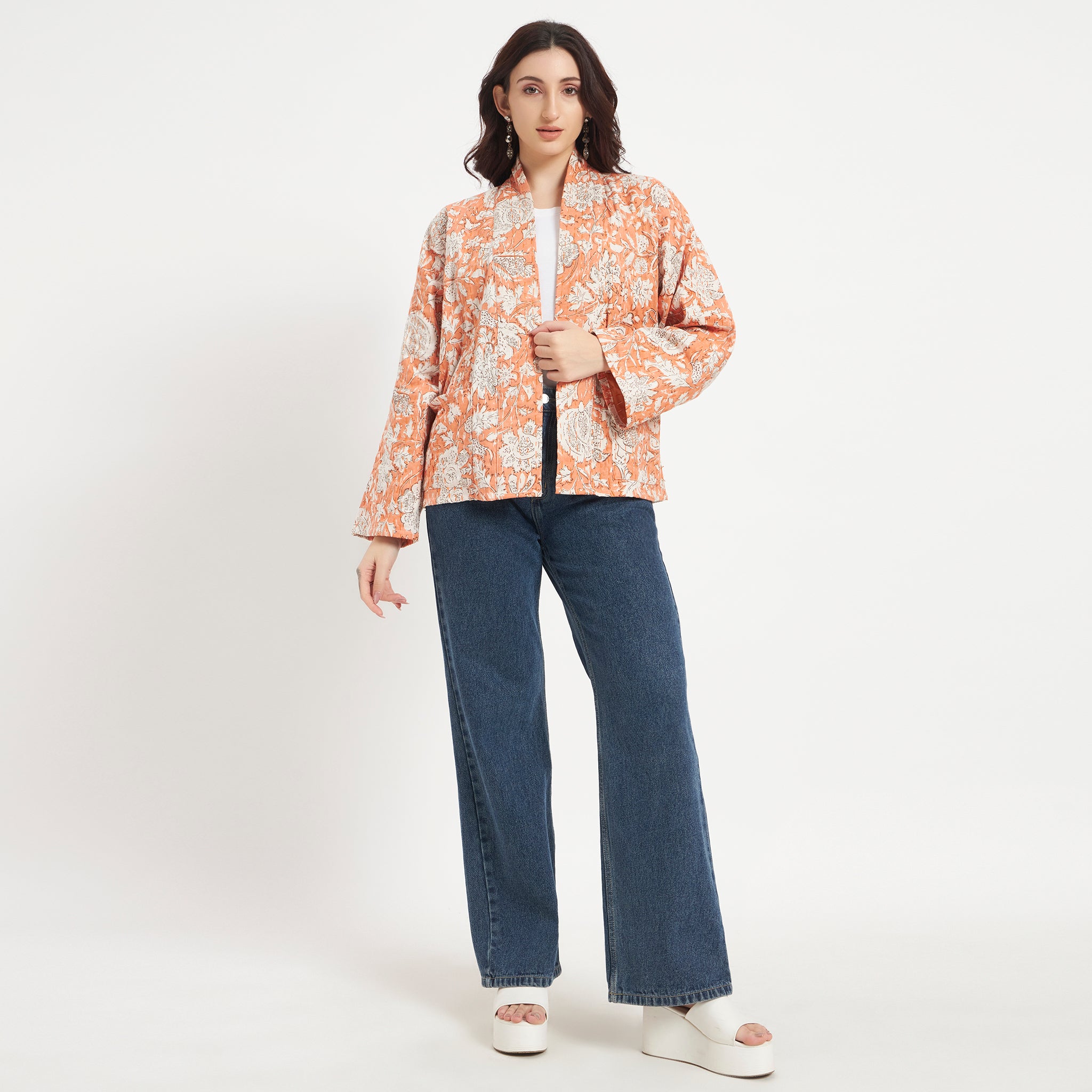 Cotton Printed Kantha Jacket