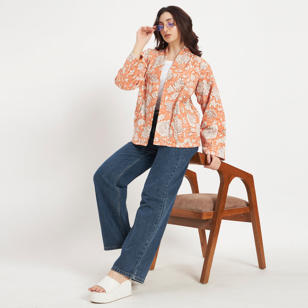 Cotton Printed Kantha Jacket