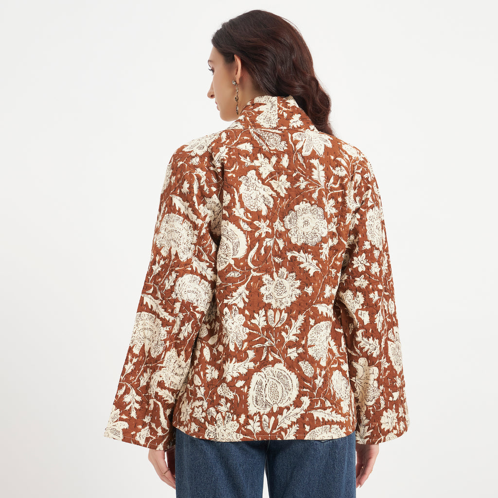 Cotton Printed Kantha Jacket