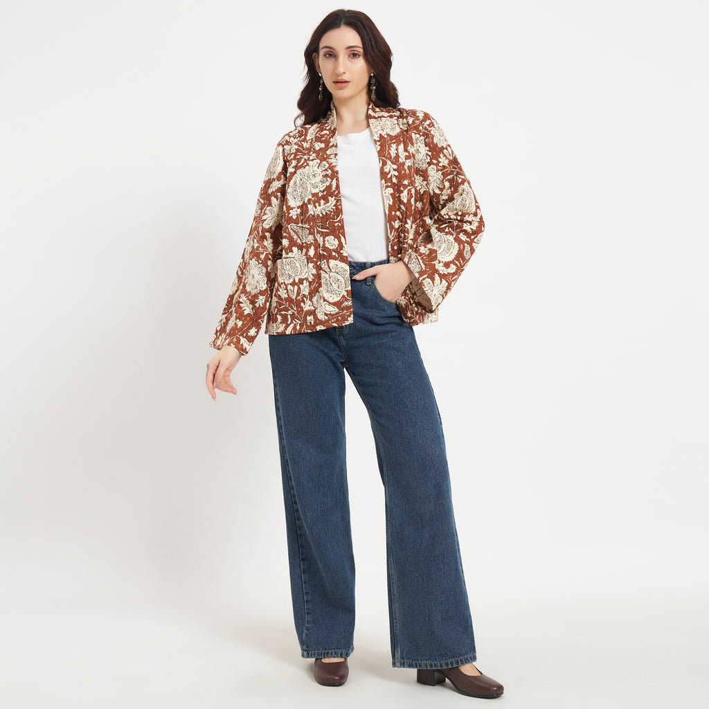 Cotton Printed Kantha Jacket