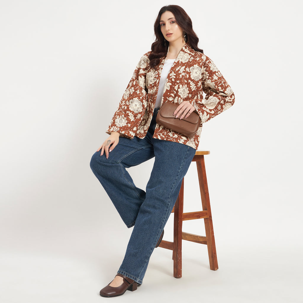 Cotton Printed Kantha Jacket