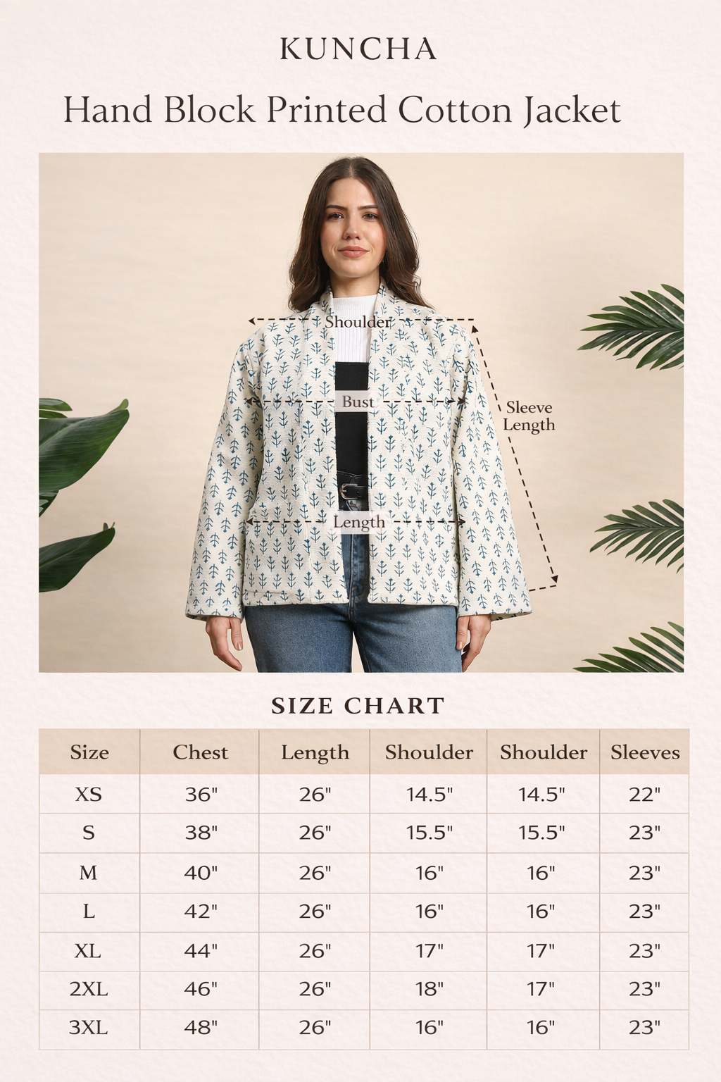 Hand Block Printed Cotton Jacket